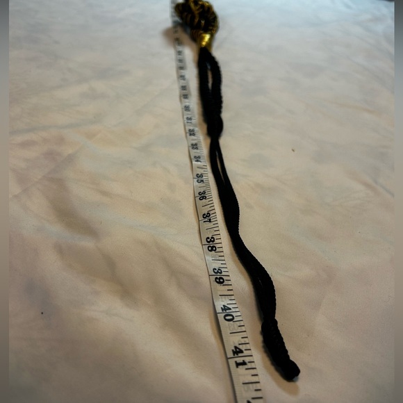 Vintage Black and Gold Knotted Rope Belt Small to XL - Picture 3 of 3